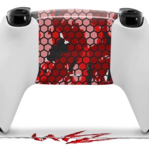 WraptorSkinz Skin Wrap compatible with Sony PS5 DualSense Controller HEX Mesh Camo 01 Red Bright (CONTROLLER NOT INCLUDED)