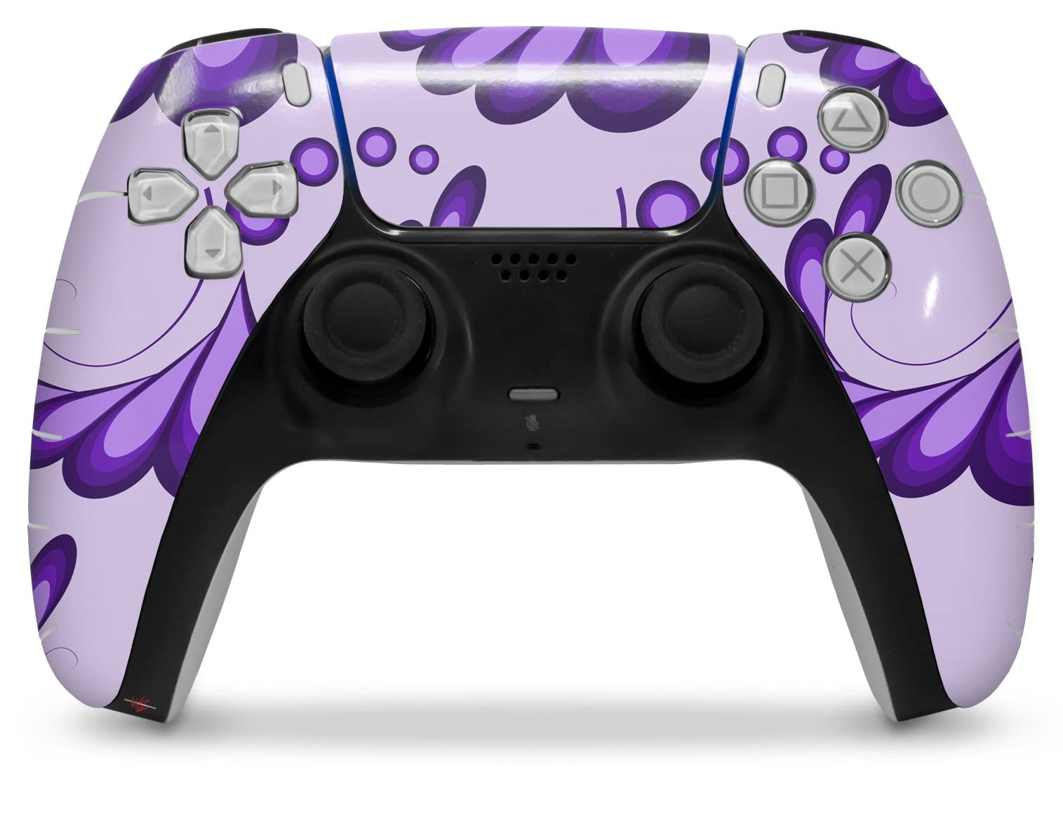 WraptorSkinz Skin Wrap compatible with Sony PS5 DualSense Controller Petals Purple (CONTROLLER NOT INCLUDED)