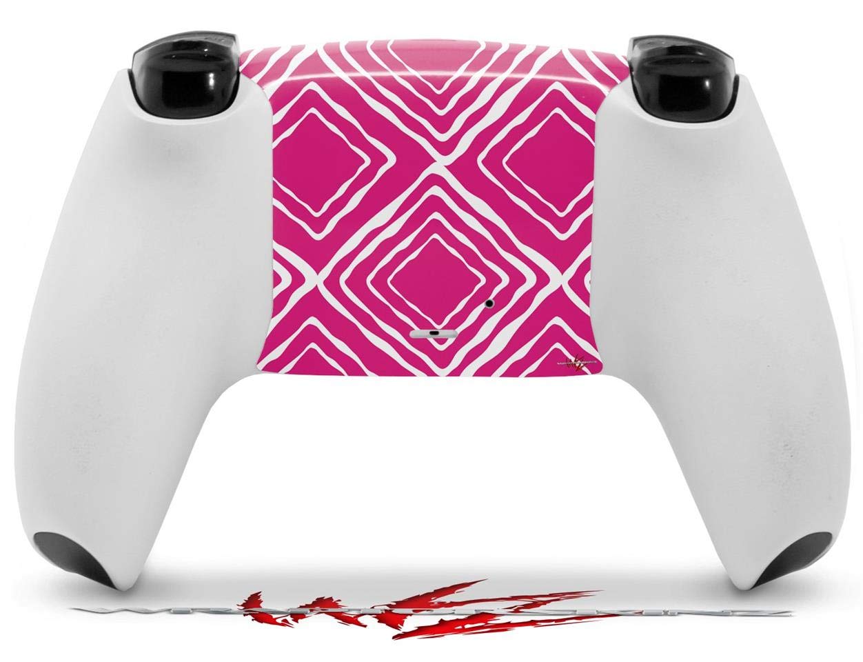 WraptorSkinz Skin Wrap compatible with Sony PS5 DualSense Controller Wavey Fushia Hot Pink (CONTROLLER NOT INCLUDED)