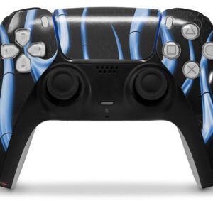 WraptorSkinz Skin Wrap compatible with Sony PS5 DualSense Controller Metal Flames Blue (CONTROLLER NOT INCLUDED)