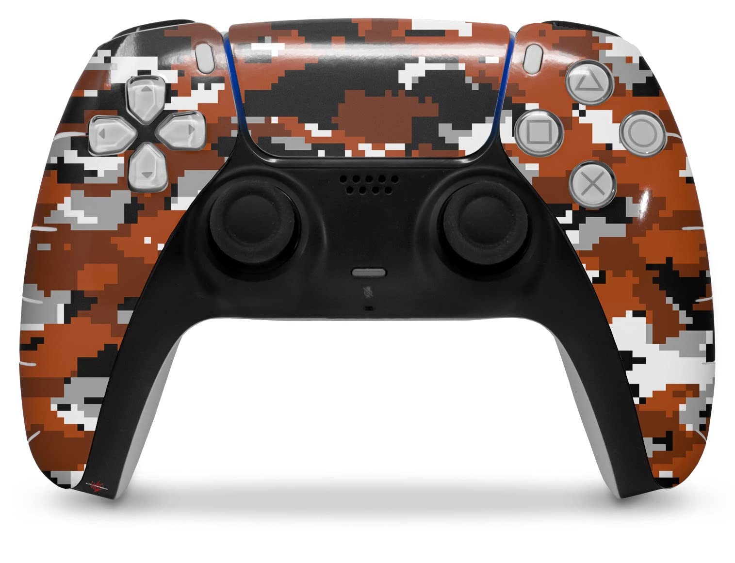 WraptorSkinz Skin Wrap Compatible with Sony PS5 DualSense Controller WraptorCamo Digital Camo Burnt Orange (Controller NOT Included)