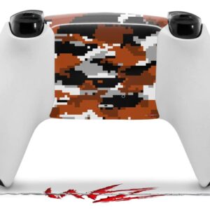 WraptorSkinz Skin Wrap Compatible with Sony PS5 DualSense Controller WraptorCamo Digital Camo Burnt Orange (Controller NOT Included)