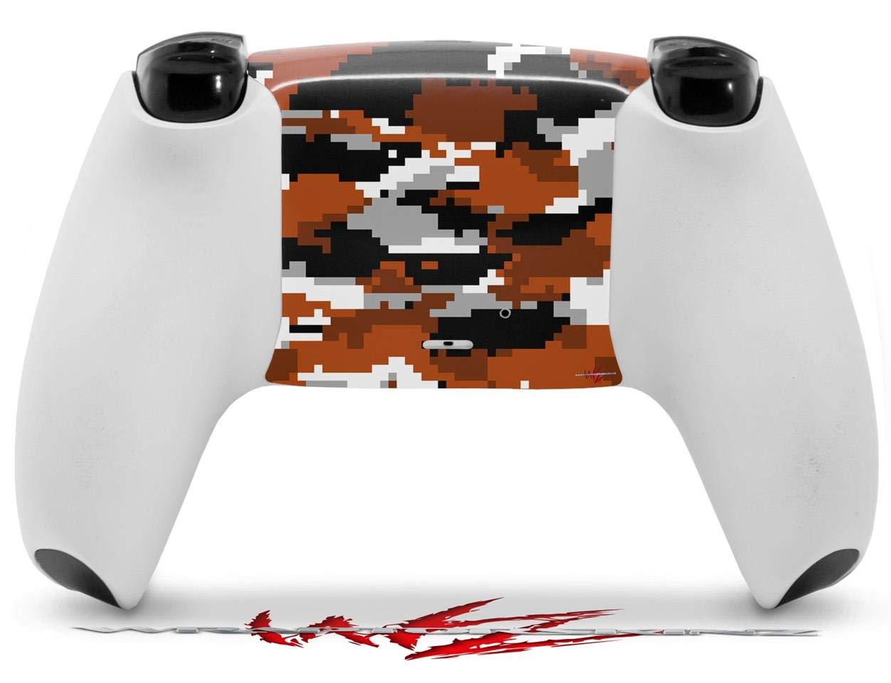 WraptorSkinz Skin Wrap Compatible with Sony PS5 DualSense Controller WraptorCamo Digital Camo Burnt Orange (Controller NOT Included)