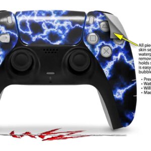 WraptorSkinz Skin Wrap compatible with Sony PS5 DualSense Controller Electrify Blue (CONTROLLER NOT INCLUDED)