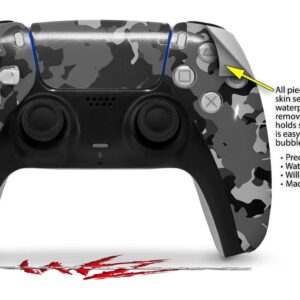 WraptorSkinz Skin Wrap compatible with Sony PS5 DualSense Controller WraptorCamo Old School Camouflage Camo Black (CONTROLLER NOT INCLUDED)