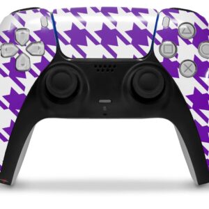 WraptorSkinz Skin Wrap compatible with Sony PS5 DualSense Controller Houndstooth Purple (CONTROLLER NOT INCLUDED)