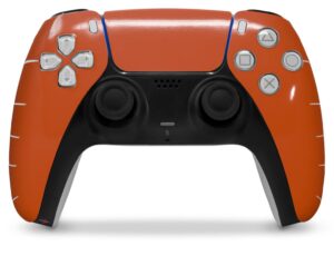 wraptorskinz skin wrap compatible with sony ps5 dualsense controller solids collection burnt orange (controller not included)