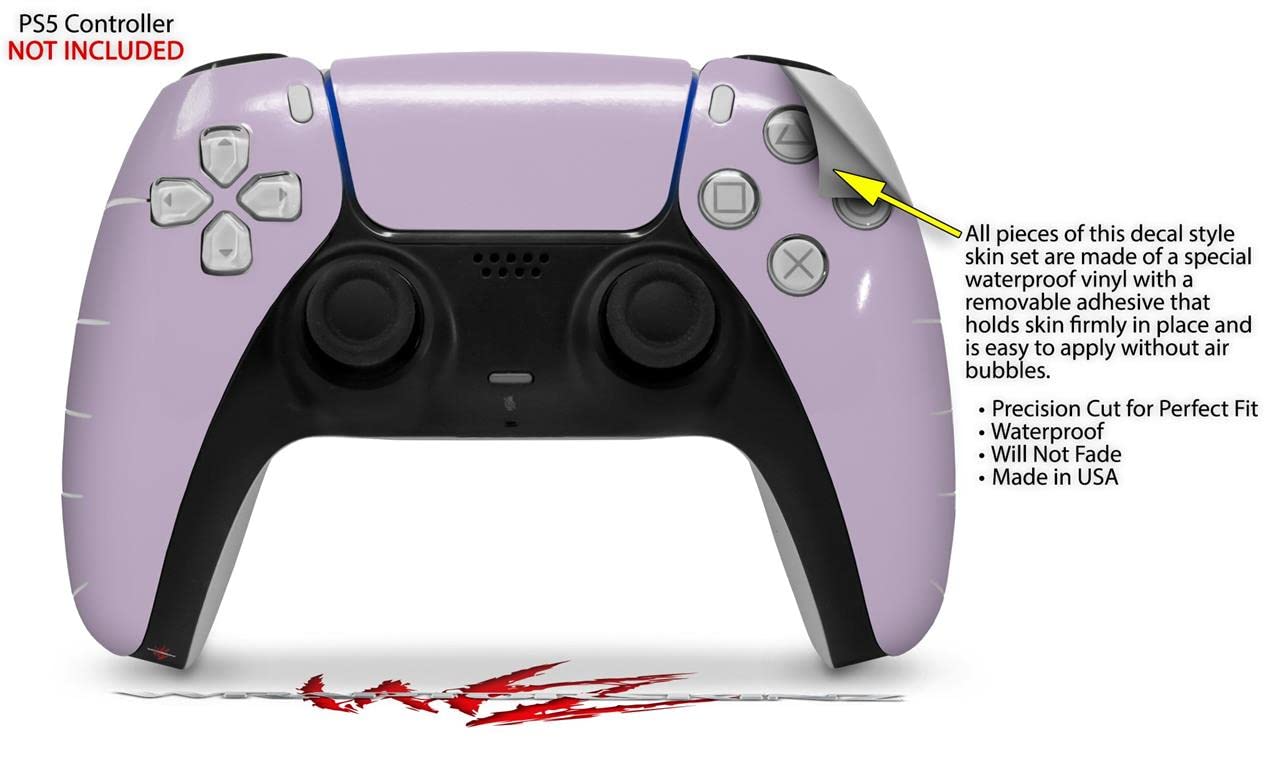 WraptorSkinz Skin Wrap compatible with Sony PS5 DualSense Controller Solids Collection Lavender (CONTROLLER NOT INCLUDED)