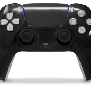 WraptorSkinz Skin Wrap compatible with Sony PS5 DualSense Controller Solids Collection Color Black (CONTROLLER NOT INCLUDED)