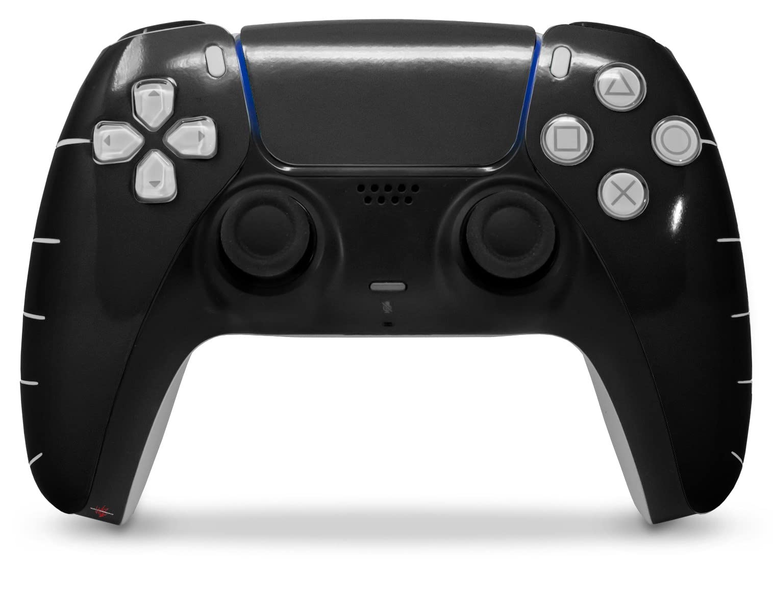 WraptorSkinz Skin Wrap compatible with Sony PS5 DualSense Controller Solids Collection Color Black (CONTROLLER NOT INCLUDED)