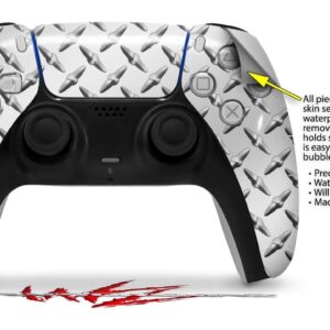 WraptorSkinz Skin Wrap compatible with Sony PS5 DualSense Controller Diamond Plate Metal (CONTROLLER NOT INCLUDED)