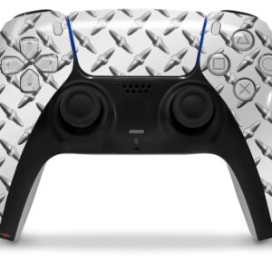 WraptorSkinz Skin Wrap compatible with Sony PS5 DualSense Controller Diamond Plate Metal (CONTROLLER NOT INCLUDED)