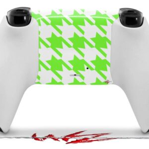 WraptorSkinz Skin Wrap compatible with Sony PS5 DualSense Controller Houndstooth Neon Lime Green (CONTROLLER NOT INCLUDED)