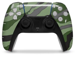 wraptorskinz skin wrap compatible with sony ps5 dualsense controller camouflage green (controller not included)