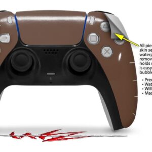 WraptorSkinz Skin Wrap compatible with Sony PS5 DualSense Controller Solids Collection Chocolate Brown (CONTROLLER NOT INCLUDED)