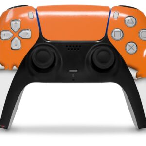 WraptorSkinz Skin Wrap compatible with Sony PS5 DualSense Controller Ripped Colors Orange White (CONTROLLER NOT INCLUDED)