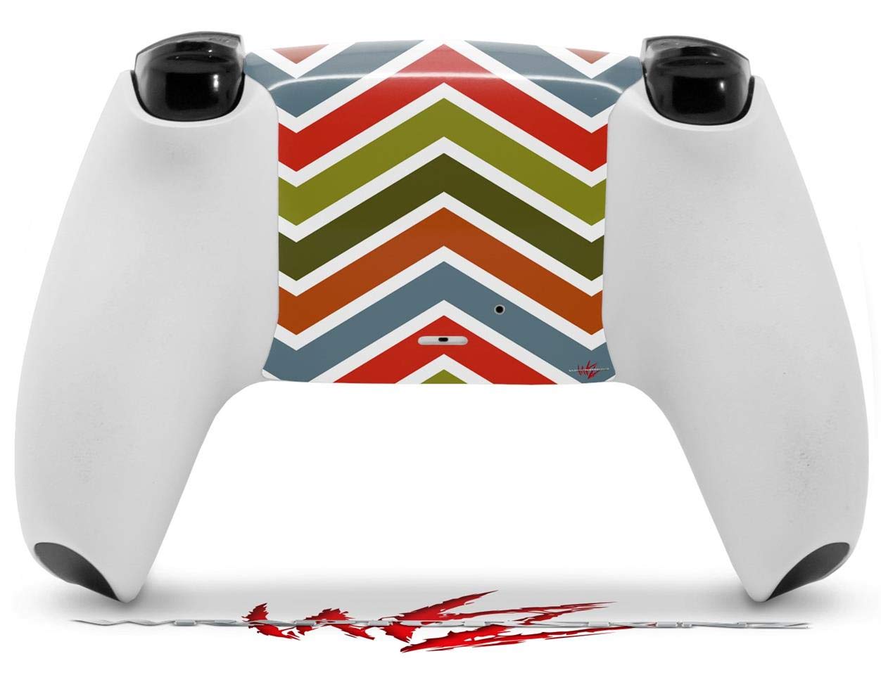 WraptorSkinz Skin Wrap compatible with Sony PS5 DualSense Controller Zig Zag Colors 01 (CONTROLLER NOT INCLUDED)