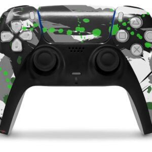 WraptorSkinz Skin Wrap compatible with Sony PS5 DualSense Controller Abstract 02 Green (CONTROLLER NOT INCLUDED)