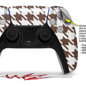 WraptorSkinz Skin Wrap compatible with Sony PS5 DualSense Controller Houndstooth Chocolate Brown (CONTROLLER NOT INCLUDED)