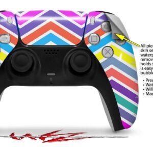 WraptorSkinz Skin Wrap compatible with Sony PS5 DualSense Controller Zig Zag Colors 04 (CONTROLLER NOT INCLUDED)