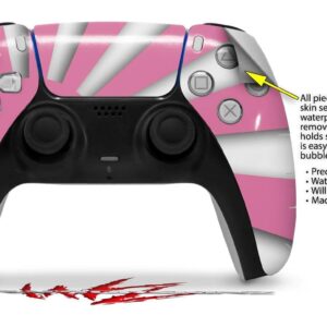 WraptorSkinz Skin Wrap compatible with Sony PS5 DualSense Controller Rising Sun Japanese Flag Pink (CONTROLLER NOT INCLUDED)