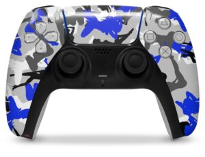 wraptorskinz skin wrap compatible with sony ps5 dualsense controller sexy girl silhouette camo blue (controller not included)