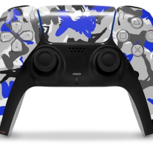 WraptorSkinz Skin Wrap compatible with Sony PS5 DualSense Controller Sexy Girl Silhouette Camo Blue (CONTROLLER NOT INCLUDED)