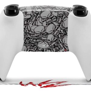 WraptorSkinz Skin Wrap compatible with Sony PS5 DualSense Controller Scattered Skulls Gray (CONTROLLER NOT INCLUDED)