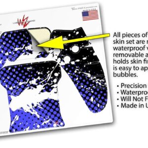 WraptorSkinz Skin Wrap compatible with Sony PS5 DualSense Controller Halftone Splatter White Blue (CONTROLLER NOT INCLUDED)