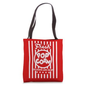 fresh popcorn delicious and crisp movie lover gift tote bag