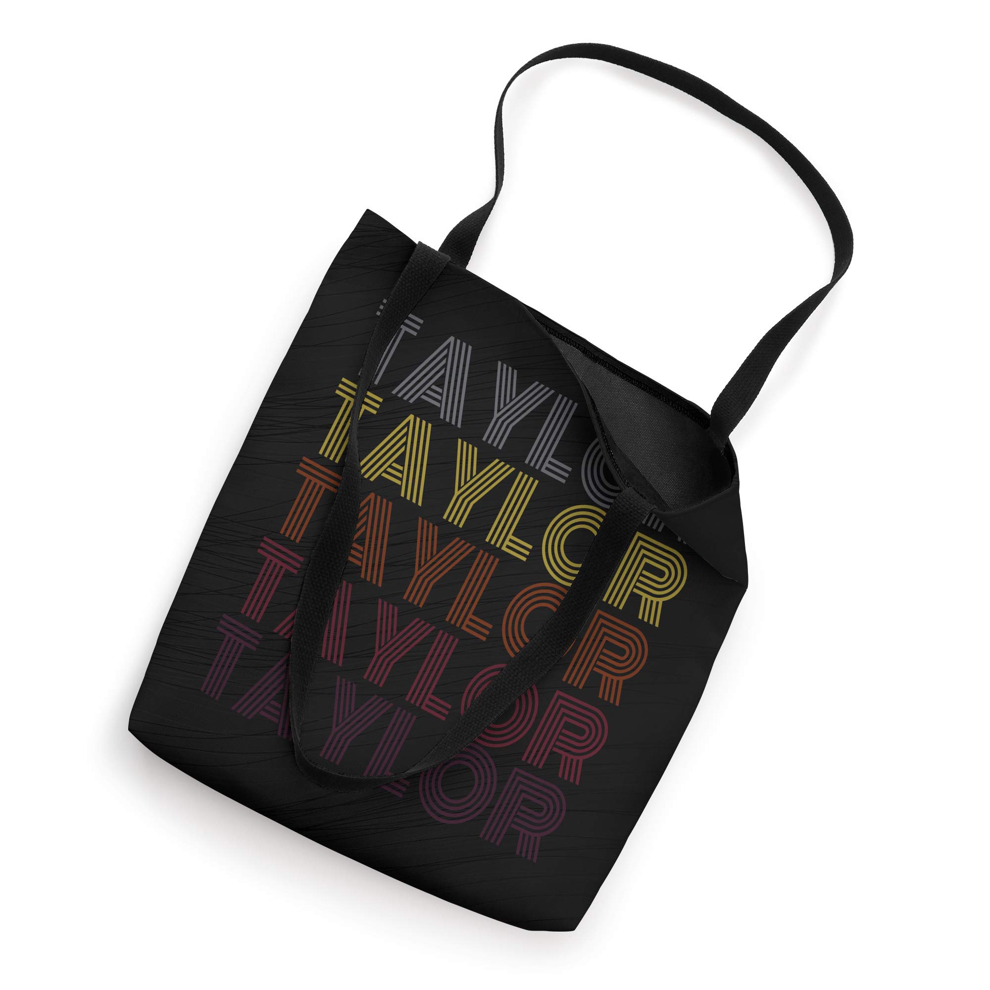 Personalized Name Taylor Retro Shopping Travel Vintage Style Tote Bag