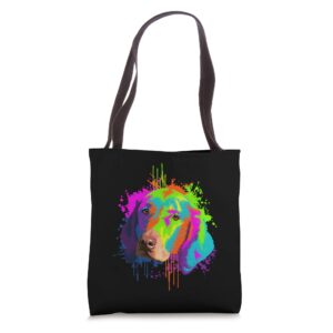 splash art vizsla dog owner gift idea dog tote bag