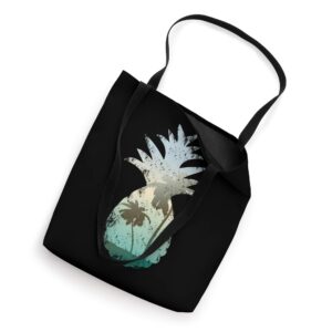 Pineapple Gift Palm Tree Surf Sunset Beach Present Tote Bag