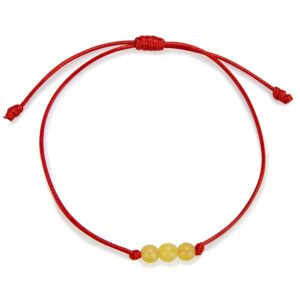 Amber Culture Amber Red String Bracelet - Certified Handmade Natural Friendship and Good Luck Charm Bangle Wrap in a Gift Box Unisex Adult