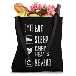 Cardiac Nurse EKG CVT Cath Lab Nursing Heart Beat Tech Tote Bag