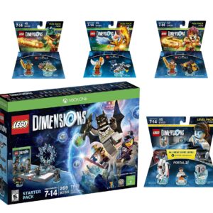 Lego Dimensions Starter Pack + The Legend of Chima Laval + Eris + Cragger Fun Packs + Portal 2 Level Pack for Xbox One