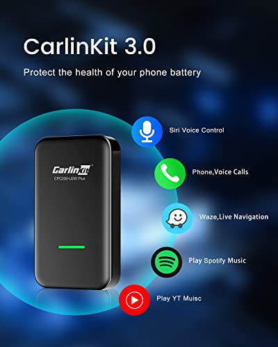 CarlinKit 3.0 Wireless CarPlay Adapter - Convert Wired CarPlay to Wireless in Factory Cars, 2015-2023 Models