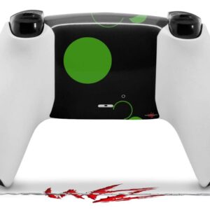 WraptorSkinz Skin Wrap compatible with Sony PS5 DualSense Controller Lots of Dots Green on Black (CONTROLLER NOT INCLUDED)