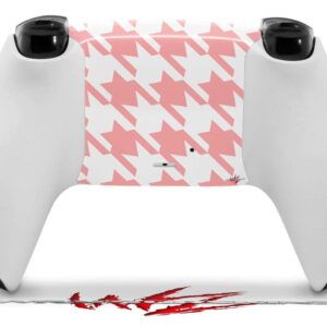 WraptorSkinz Skin Wrap compatible with Sony PS5 DualSense Controller Houndstooth Pink (CONTROLLER NOT INCLUDED)