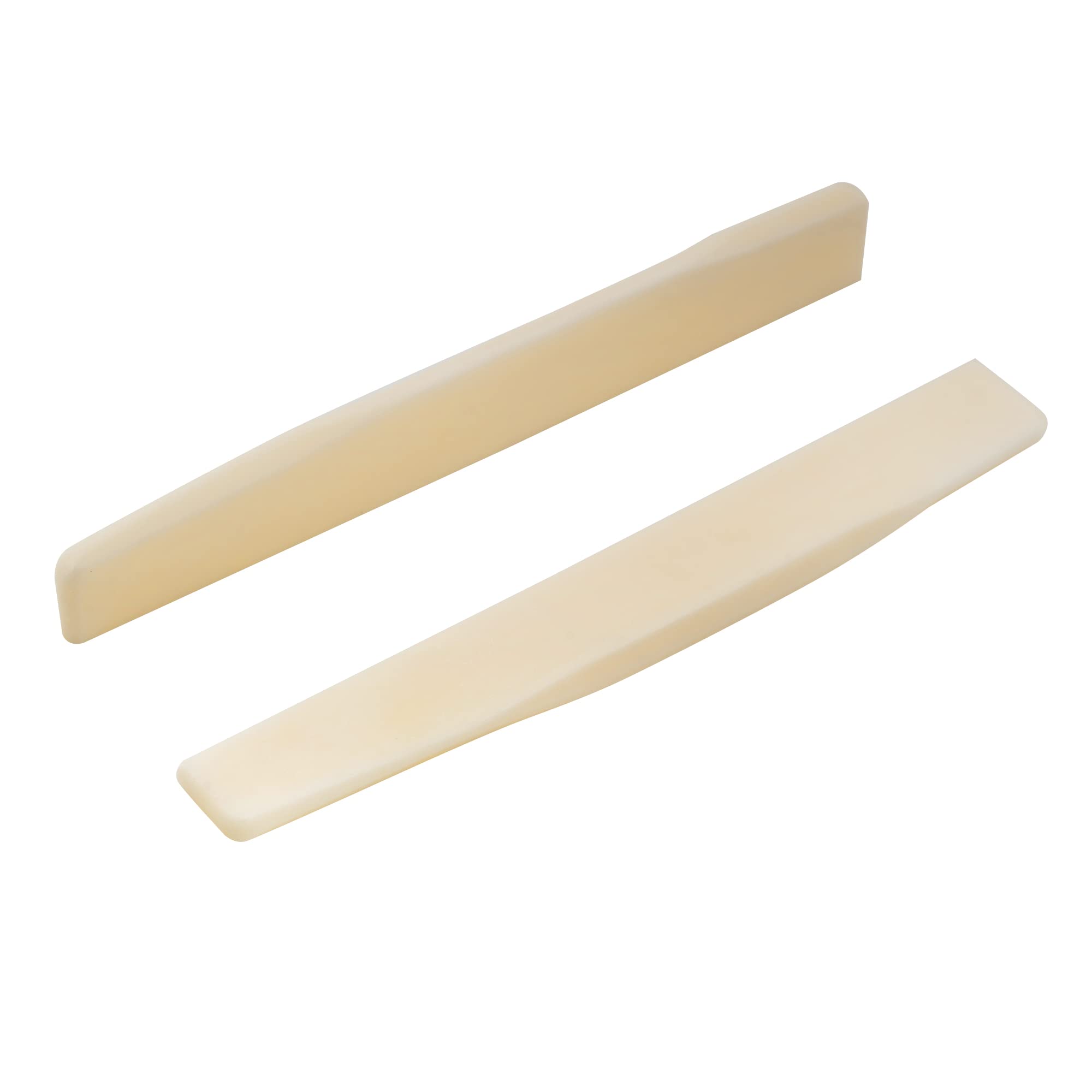 Musiclily Pro 73.66mm Compensated Acoustic Guitar Bone Saddle for 6 String Martin Style, Ivory (Set of 2)