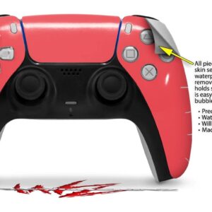 WraptorSkinz Skin Wrap compatible with Sony PS5 DualSense Controller Solids Collection Coral (CONTROLLER NOT INCLUDED)