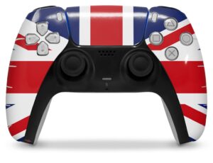 wraptorskinz skin wrap compatible with sony ps5 dualsense controller union jack 02 (controller not included)