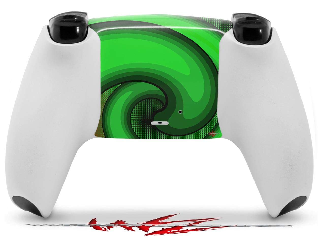 WraptorSkinz Skin Wrap compatible with Sony PS5 DualSense Controller Alecias Swirl 01 Green (CONTROLLER NOT INCLUDED)