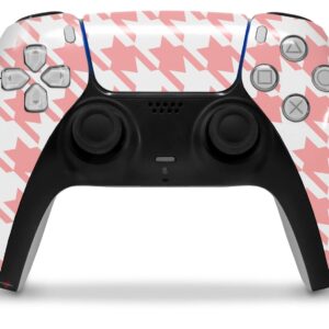 WraptorSkinz Skin Wrap compatible with Sony PS5 DualSense Controller Houndstooth Pink (CONTROLLER NOT INCLUDED)