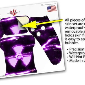 WraptorSkinz Skin Wrap compatible with Sony PS5 DualSense Controller Radioactive Purple (CONTROLLER NOT INCLUDED)