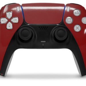 WraptorSkinz Skin Wrap compatible with Sony PS5 DualSense Controller Solids Collection Red Dark (CONTROLLER NOT INCLUDED)