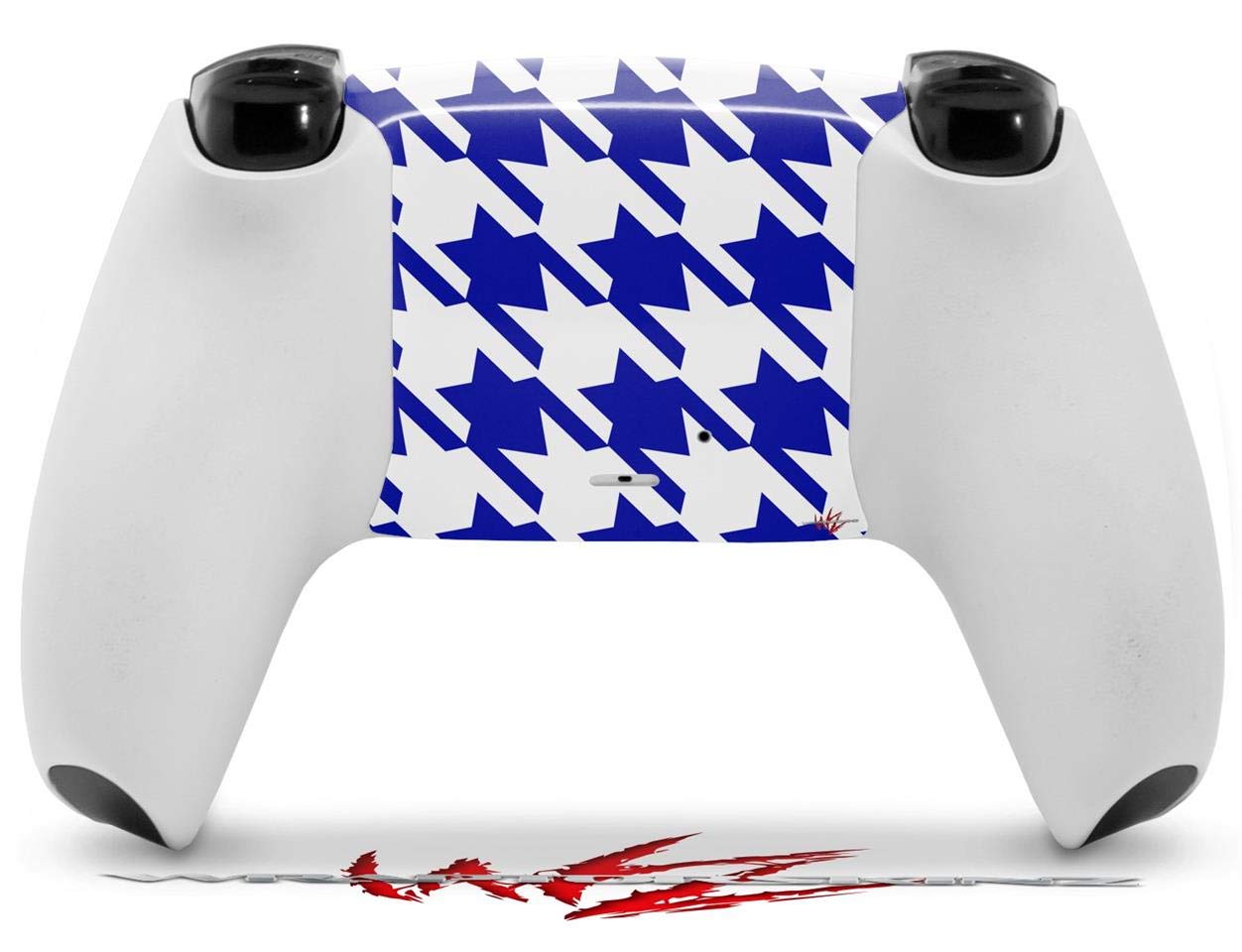 WraptorSkinz Skin Wrap compatible with Sony PS5 DualSense Controller Houndstooth Royal Blue (CONTROLLER NOT INCLUDED)