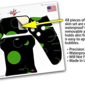 WraptorSkinz Skin Wrap compatible with Sony PS5 DualSense Controller Lots of Dots Green on Black (CONTROLLER NOT INCLUDED)