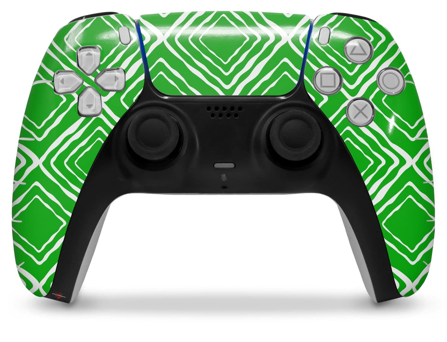 WraptorSkinz Skin Wrap compatible with Sony PS5 DualSense Controller Wavey Green (CONTROLLER NOT INCLUDED)