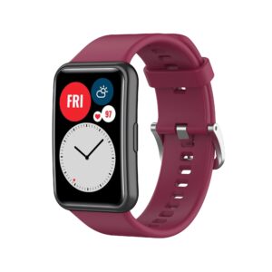 TenCloud Bands Compatible with Huawei Watch Fit Smartwatch Men Women Wristband for Watch Fit Band (Green+Grey+Wine Red)